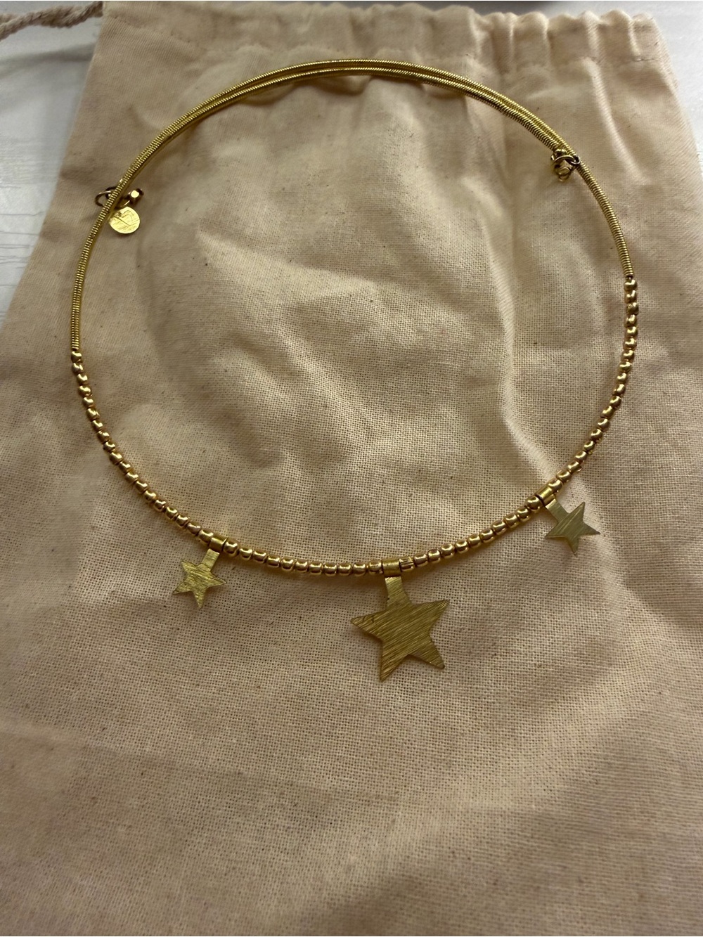 Gold Star Charm Choker Necklace - Picture 3 of 3